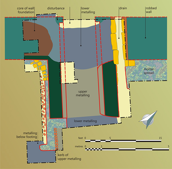 Archaeological plan of London Gate